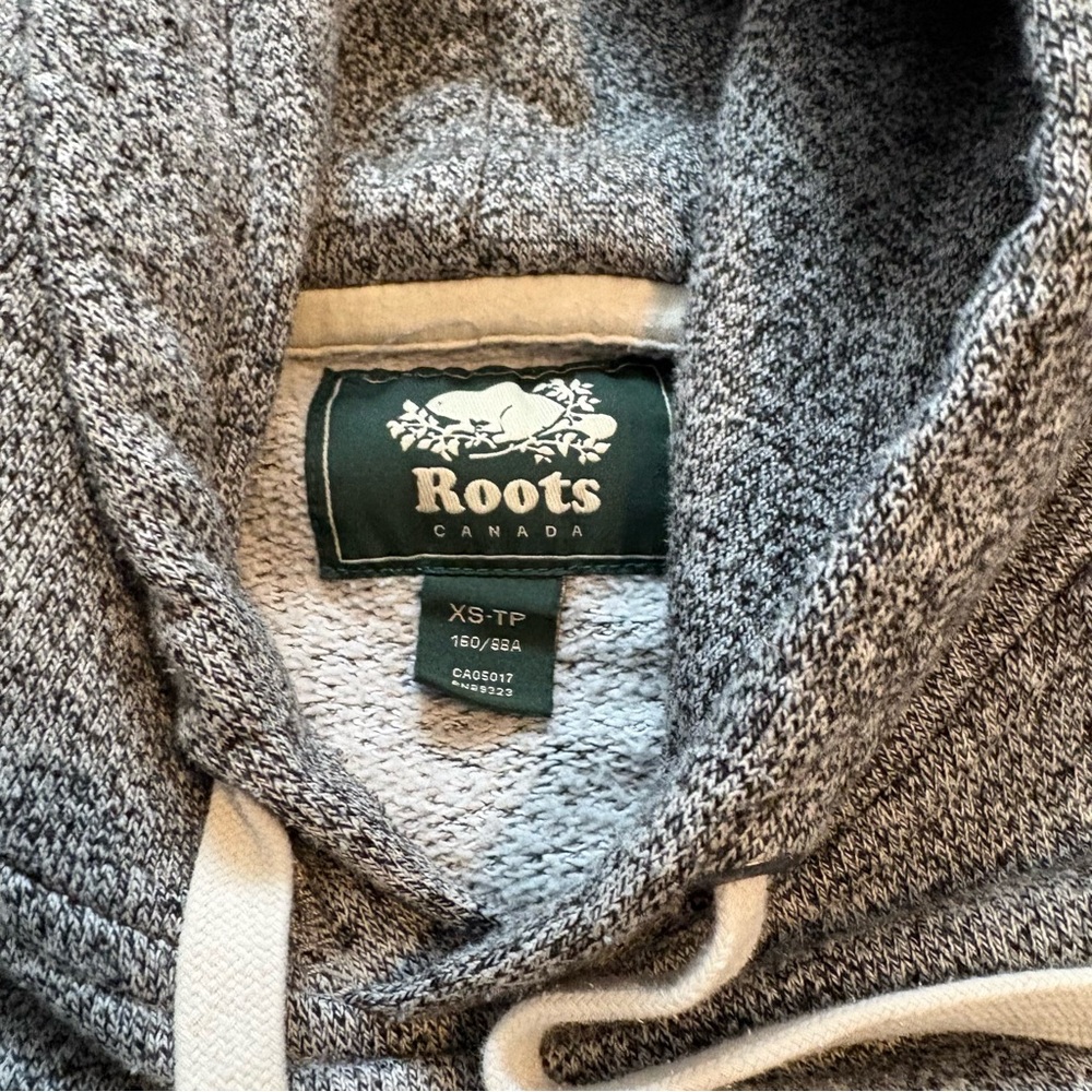 Roots Original Kanga Salt & Pepper Pullover Hoodie Sweatshirt Size Xsmall - Picture 5 of 9